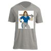 Unisex V Neck Poly-Rich Tee Thumbnail