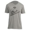 Unisex V Neck Poly-Rich Tee Thumbnail