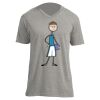 Unisex V Neck Poly-Rich Tee Thumbnail