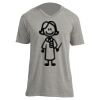 Unisex V Neck Poly-Rich Tee Thumbnail