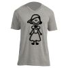 Unisex V Neck Poly-Rich Tee Thumbnail