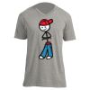 Unisex V Neck Poly-Rich Tee Thumbnail