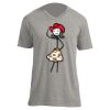 Unisex V Neck Poly-Rich Tee Thumbnail