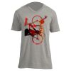 Unisex V Neck Poly-Rich Tee Thumbnail