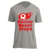 Unisex V Neck Poly-Rich Tee Thumbnail