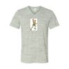 White Marble Unisex Jersey Short-Sleeve V-Neck T-Shirt Thumbnail