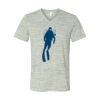 White Marble Unisex Jersey Short-Sleeve V-Neck T-Shirt Thumbnail