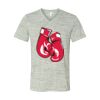 White Marble Unisex Jersey Short-Sleeve V-Neck T-Shirt Thumbnail