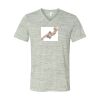 White Marble Unisex Jersey Short-Sleeve V-Neck T-Shirt Thumbnail