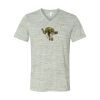 White Marble Unisex Jersey Short-Sleeve V-Neck T-Shirt Thumbnail