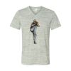 White Marble Unisex Jersey Short-Sleeve V-Neck T-Shirt Thumbnail