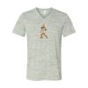White Marble Unisex Jersey Short-Sleeve V-Neck T-Shirt Thumbnail
