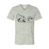 White Marble Unisex Jersey Short-Sleeve V-Neck T-Shirt Thumbnail