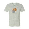 White Marble Unisex Jersey Short-Sleeve V-Neck T-Shirt Thumbnail