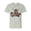 White Marble Unisex Jersey Short-Sleeve V-Neck T-Shirt Thumbnail