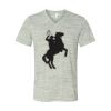 White Marble Unisex Jersey Short-Sleeve V-Neck T-Shirt Thumbnail