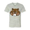 White Marble Unisex Jersey Short-Sleeve V-Neck T-Shirt Thumbnail