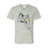 White Marble Unisex Jersey Short-Sleeve V-Neck T-Shirt Thumbnail
