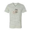 White Marble Unisex Jersey Short-Sleeve V-Neck T-Shirt Thumbnail