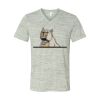 White Marble Unisex Jersey Short-Sleeve V-Neck T-Shirt Thumbnail