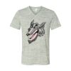 White Marble Unisex Jersey Short-Sleeve V-Neck T-Shirt Thumbnail