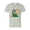 White Marble Unisex Jersey Short-Sleeve V-Neck T-Shirt Thumbnail