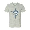 White Marble Unisex Jersey Short-Sleeve V-Neck T-Shirt Thumbnail
