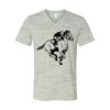 White Marble Unisex Jersey Short-Sleeve V-Neck T-Shirt Thumbnail