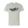 White Marble Unisex Jersey Short-Sleeve V-Neck T-Shirt Thumbnail