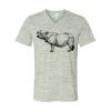White Marble Unisex Jersey Short-Sleeve V-Neck T-Shirt Thumbnail