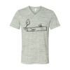 White Marble Unisex Jersey Short-Sleeve V-Neck T-Shirt Thumbnail