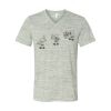 White Marble Unisex Jersey Short-Sleeve V-Neck T-Shirt Thumbnail