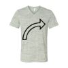 White Marble Unisex Jersey Short-Sleeve V-Neck T-Shirt Thumbnail