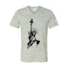 White Marble Unisex Jersey Short-Sleeve V-Neck T-Shirt Thumbnail