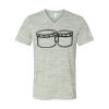 White Marble Unisex Jersey Short-Sleeve V-Neck T-Shirt Thumbnail