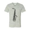 White Marble Unisex Jersey Short-Sleeve V-Neck T-Shirt Thumbnail