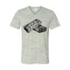White Marble Unisex Jersey Short-Sleeve V-Neck T-Shirt Thumbnail
