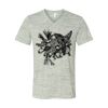 White Marble Unisex Jersey Short-Sleeve V-Neck T-Shirt Thumbnail