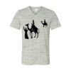 White Marble Unisex Jersey Short-Sleeve V-Neck T-Shirt Thumbnail