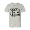 White Marble Unisex Jersey Short-Sleeve V-Neck T-Shirt Thumbnail