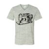 White Marble Unisex Jersey Short-Sleeve V-Neck T-Shirt Thumbnail