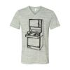 White Marble Unisex Jersey Short-Sleeve V-Neck T-Shirt Thumbnail
