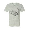 White Marble Unisex Jersey Short-Sleeve V-Neck T-Shirt Thumbnail