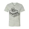 White Marble Unisex Jersey Short-Sleeve V-Neck T-Shirt Thumbnail