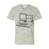 White Marble Unisex Jersey Short-Sleeve V-Neck T-Shirt Thumbnail