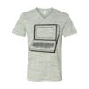 White Marble Unisex Jersey Short-Sleeve V-Neck T-Shirt Thumbnail