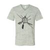 White Marble Unisex Jersey Short-Sleeve V-Neck T-Shirt Thumbnail