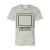 White Marble Unisex Jersey Short-Sleeve V-Neck T-Shirt Thumbnail