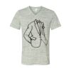 White Marble Unisex Jersey Short-Sleeve V-Neck T-Shirt Thumbnail