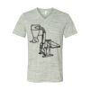 White Marble Unisex Jersey Short-Sleeve V-Neck T-Shirt Thumbnail